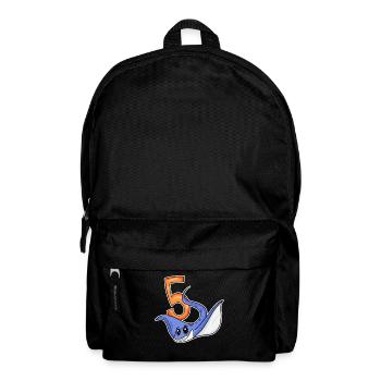 5th Birthday Motif Stingray - 5 years - Backpack - black - Front