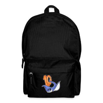 10th Birthday Motif Stingray - ten - 10 years - Backpack - black - Front