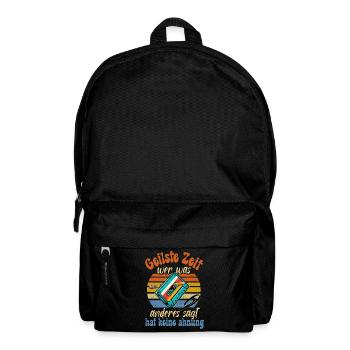 Kassetten Player Mixtape Musik 80er Vintage - Rucksack - Schwarz - Vorne