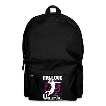 Volleyball My Heart Belongs To Volleyball - Backpack - black - Front
