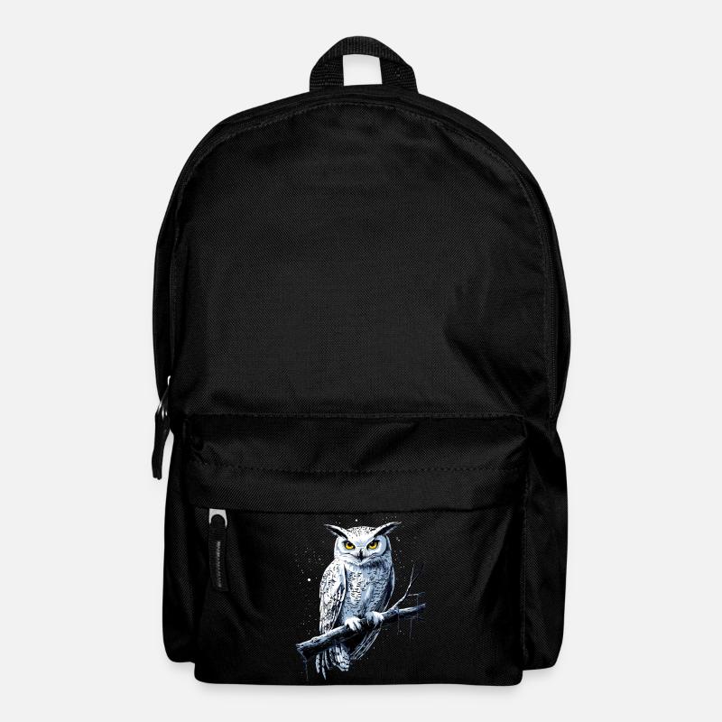 Eule Schleiereule Kauz Uhu Owl Süße Eulen - Rucksack - Schwarz