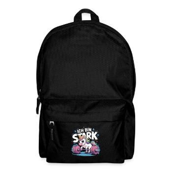 Einhorn Unicorn Ich Bin So Stark - Rucksack - Schwarz - Vorne