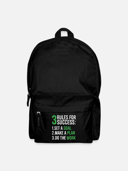 3 rules for success - Rucksack - Schwarz