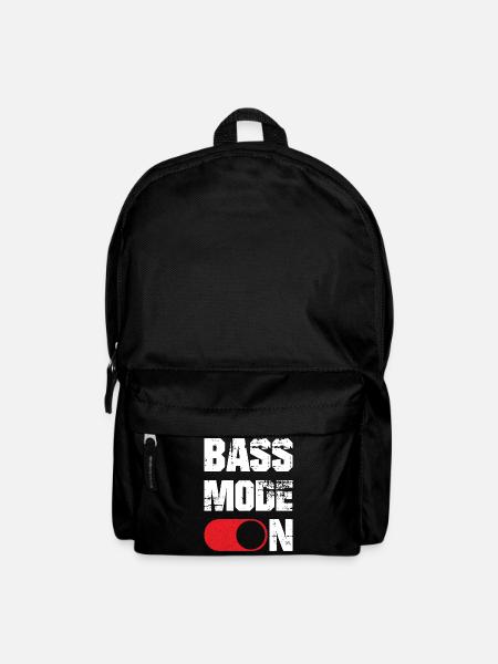 Bass mode on funny - Backpack - black