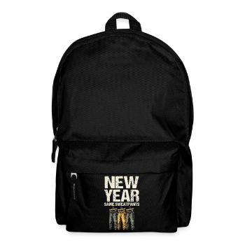 Neujahrs-Same-Jogginghose, Humor-Neujahrsstimmung - Rucksack - Schwarz - Vorne