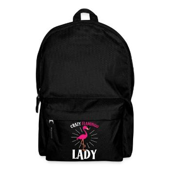 Verrückte Flamingo-Dame Verrückte Dame - Rucksack - Schwarz - Vorne