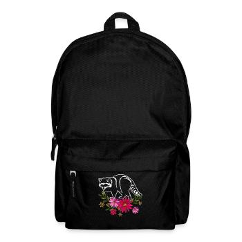 Raccoon With Flowers - Backpack - black - Front