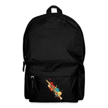 Flûte éclaboussée de couleur - Sac à dos - noir - Devant