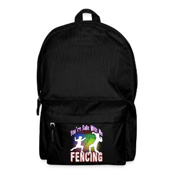 You're Safe With Me I Know Fencing - Backpack - black - Front