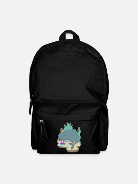 Wal Geburtstag Kuchen - Rucksack - Schwarz