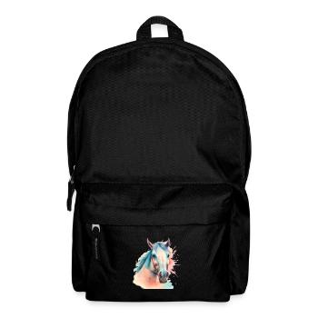 Horse Horses Horse Head - Backpack - black - Front