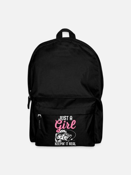 Fishing Girl Fisher Frauen Just A Girl Keepin It R - Rucksack - Schwarz