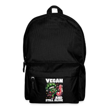 Vegetarian Vegan And Still Alive Animal Welfare - Rucksack - Schwarz - Vorne