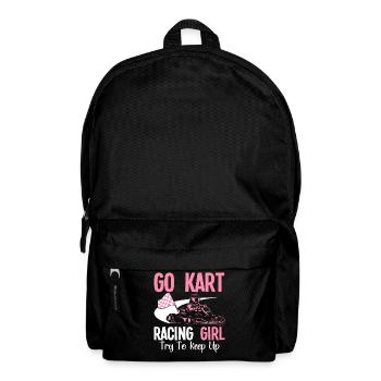 Go Kart Racing Girls Try Karting Racer - Backpack - black - Front