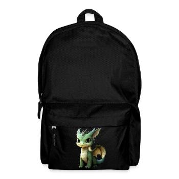 Dragon Petit Vert Bébé Dragon Mignon Dragon - Sac à dos - noir - Devant