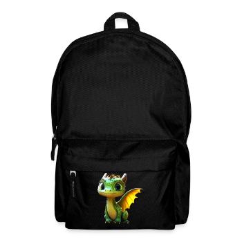 Dragon Petit Vert Bébé Dragon Mignon Dragon - Sac à dos - noir - Devant