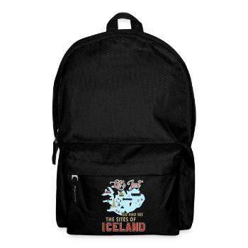 Let's Just Go And See The Sites Of Iceland - Backpack - black - Front