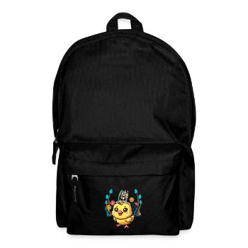 Hippie Chicken Chick Hippies Kids Child Easter - Backpack - black - Front
