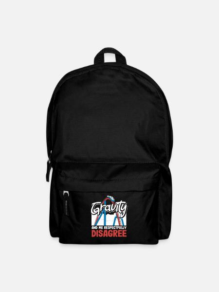 Roller coaster and I disagree disrespectfully - Backpack - black