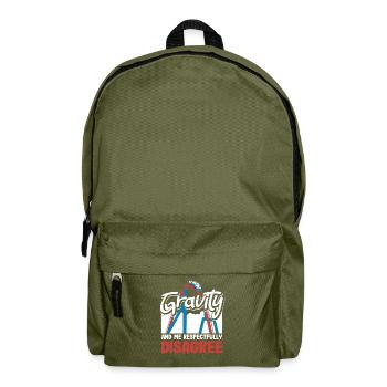 Roller coaster and I disagree disrespectfully - Backpack - olive green - Front