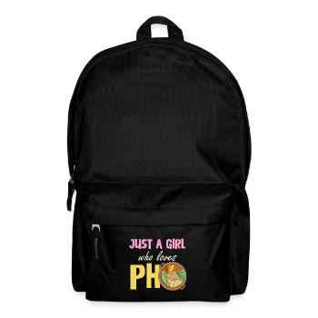 Une fille qui aime le pho - Culinaire - Sac à dos - noir - Devant