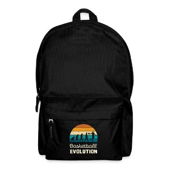 Basketball Evolution Vintage Stil - Rucksack - Schwarz - Vorne