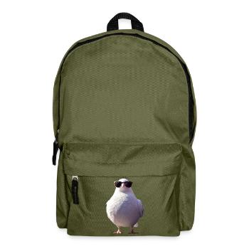 Taube Weiß Stadttaube Ringeltaube Weiße Tauben - Rucksack - Olivgrün - Vorne