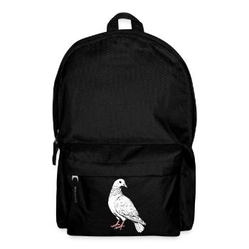 Pigeon White City Pigeon Wood Pigeon White Doves - Backpack - black - Front
