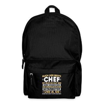 Stolzer Chef Von Tollen Mitarbeitern Kollege Büro - Rucksack - Schwarz - Vorne