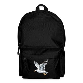 Seagull, Beach, Sea, North Sea, Baltic Sea, Herring Gull, Seagulls - Backpack - black - Front