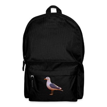 Seagull, Beach, Sea, North Sea, Baltic Sea, Herring Gull, Seagulls - Backpack - black - Front
