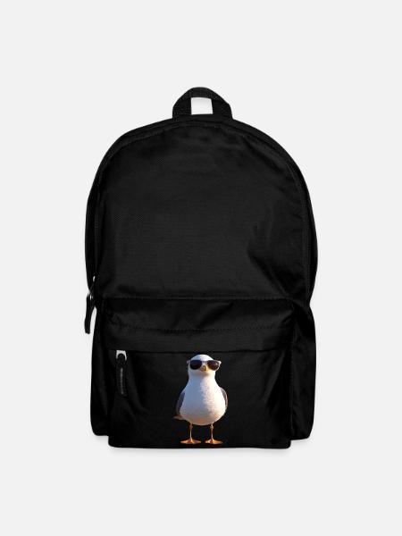 Mouette, Plage, Mer, Mer du Nord, Mer Baltique, Goéland argenté, Mouettes - Sac à dos - noir