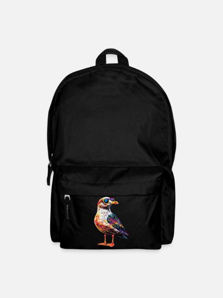 Möwe Strand Meer Nordsee Ostsee Silbermöwe Möwen - Rucksack - Schwarz