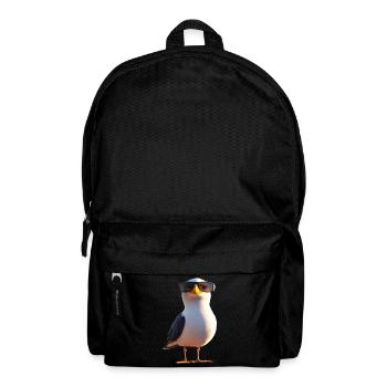 Seagull, Beach, Sea, North Sea, Baltic Sea, Herring Gull, Seagulls - Backpack - black - Front