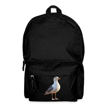 Seagull, Beach, Sea, North Sea, Baltic Sea, Herring Gull, Seagulls - Backpack - black - Front