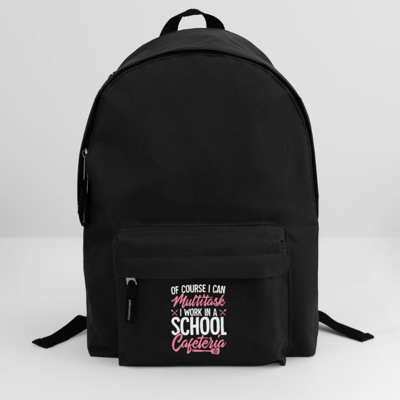 Lunch Lady Cafeteria Worker Multitasking Work Backpack