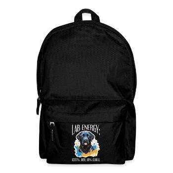 Labrador Retriever Lab Energy 100% Animal Lover - Backpack - black - Front