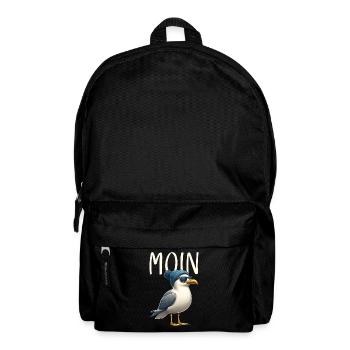 Moin Seagull Northern Germany Greetings Baltic Sea North Sea - Backpack - black - Front