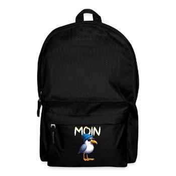 Moin Seagull Northern Germany Greetings Baltic Sea North Sea - Backpack - black - Front