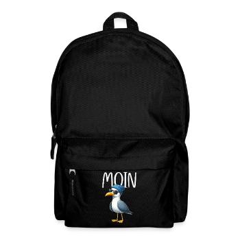 Moin Seagull Northern Germany Greetings Baltic Sea North Sea - Backpack - black - Front