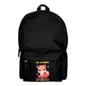 Furry Fandom Furries Fursona I'm a Furry - Backpack - black - Front
