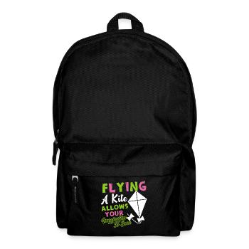 Kite Flying A Kite Allows Your Imagination To Soar - Backpack - black - Front