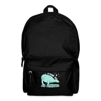 Manatee Stand By My Manatee - Backpack - black - Front