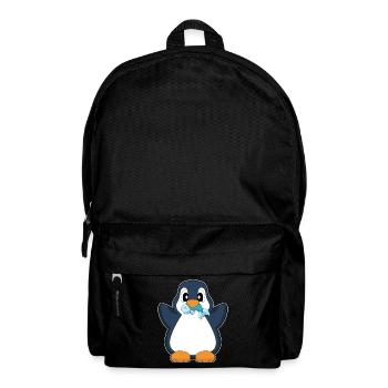 Pinguin Fisch - Rucksack - Schwarz - Vorne