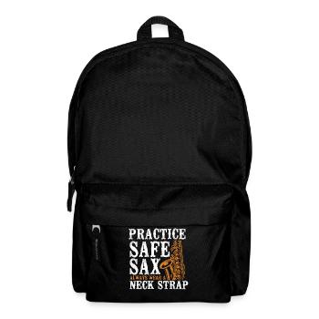 Saxophone Pun Practice Safe Sax - Rucksack - Schwarz - Vorne