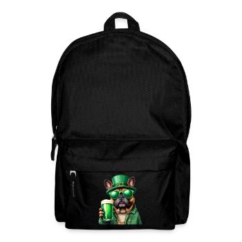 French Bulldog St. Patrick's Day Beer - Backpack - black - Front