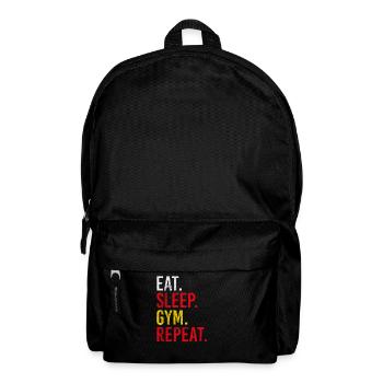 Eat Sleep Gym Repeat pour les sports de fitness - Sac à dos - noir - Devant