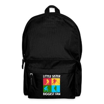 Kleine Schwester Feldhockey Spieler Fan - Rucksack - Schwarz - Vorne