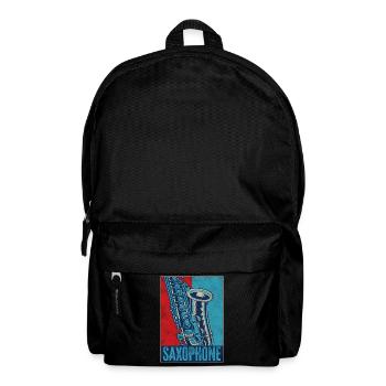 Saxophone Retro Vintage Saxophone - Rucksack - Schwarz - Vorne