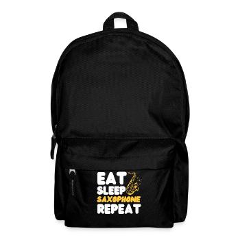 Saxophone Eat Sleep Saxophone - Rucksack - Schwarz - Vorne